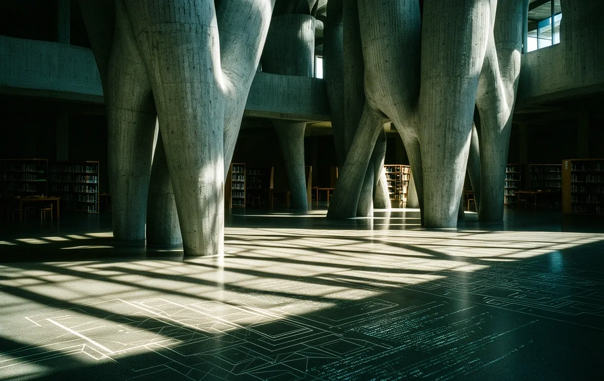 Architectural structure representing data patterns