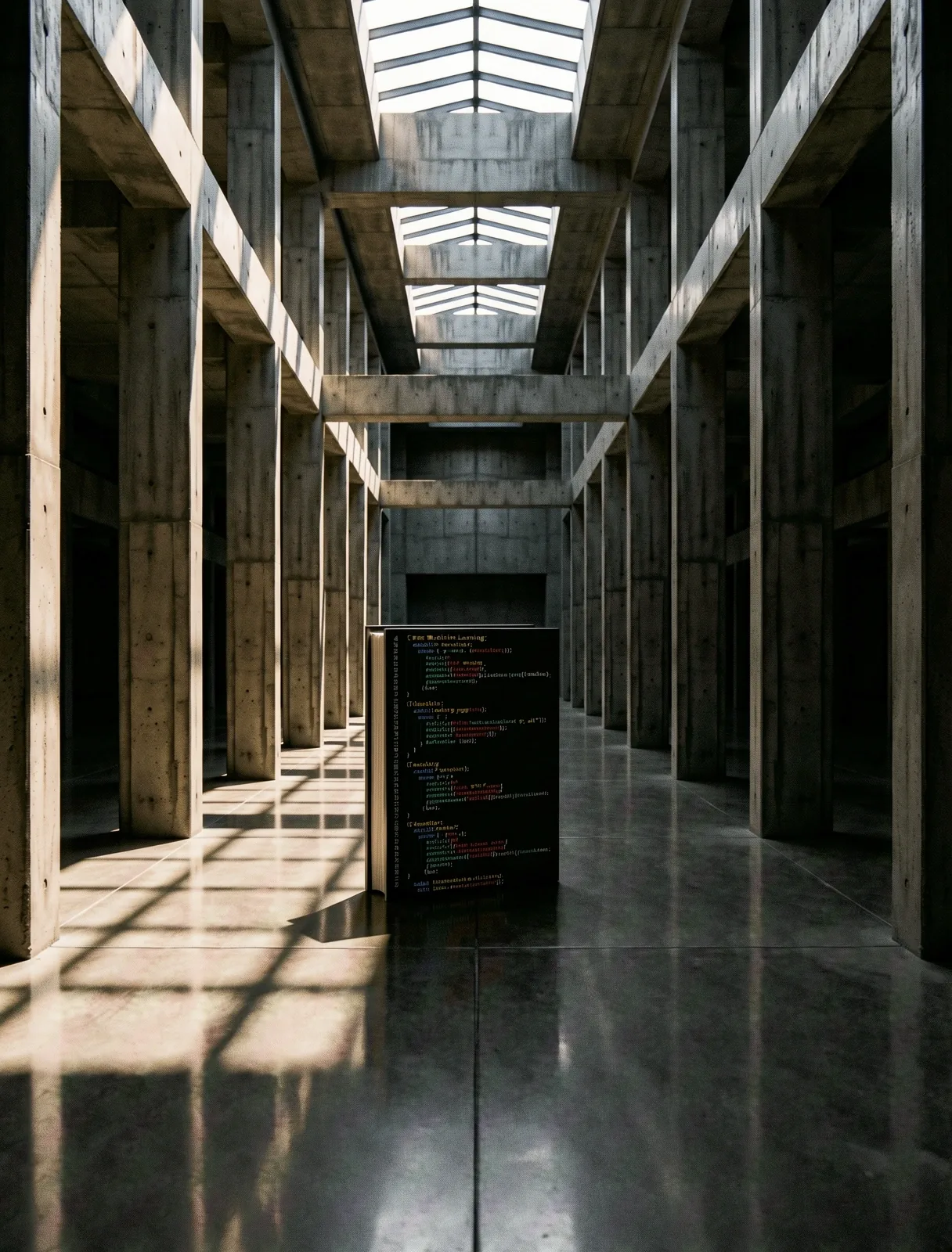 Minimalist structural architecture representing a missing node