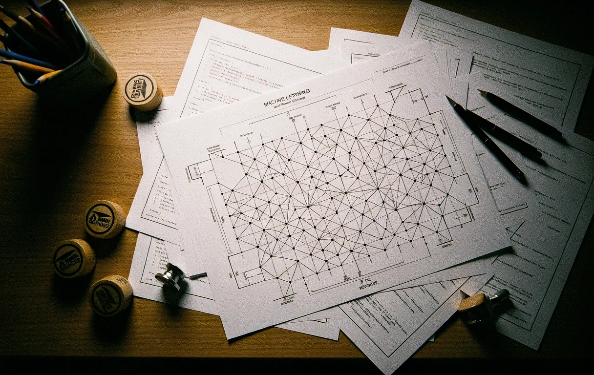 Technical blueprint texture